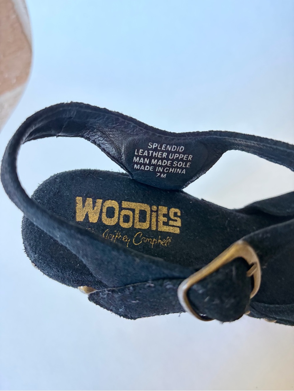 Vintage Y2K Jeffrey Campbell Woodies Splendid suede leather 70s platform heels 7 - Picture 8 of 10